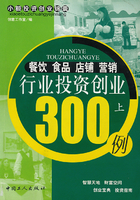 餐饮 食品 店铺 营销行业投资创业300例（上）（小额投资创业锦囊丛书）